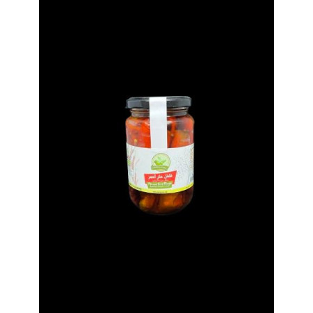 Piment Fort Rouge Mariné à l'Huile d'Olive – Coopérative Maroc – 320g