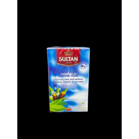 Sultan Good Night – Bonne Nuit – Réglisse, Menthe & Verveine – 20 Sachets – 32g