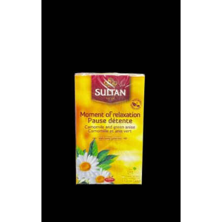 Sultan Pause Détente – Camomille & Anis Vert – Infusion Bien-Être – 20 Sachets – 32g