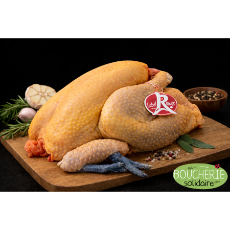 Chapon fermier Label Rouge Pattes Bleues halal origine France prêt à cuire