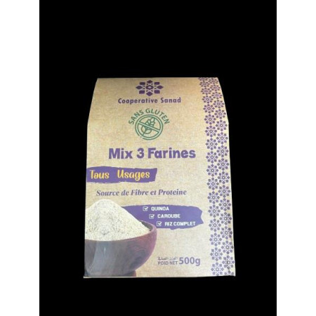Farines sans gluten quinoa caroube riz complet 500g